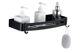 Repisa Organizador Baño Aluminio  Negro Opaco