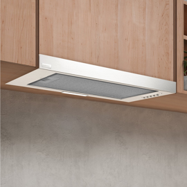 Campana Extensible Bajo Alacena Blanca Pulsante 90