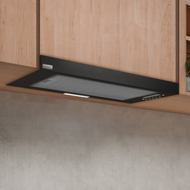 Campana Extensible Bajo Alacena Negra Pulsante 60