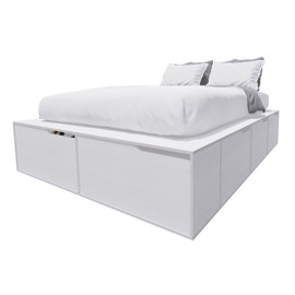 Cama Box 2 Plazas 1,40M Con 6 Cajones Y 2 Zapateros...