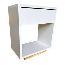 Mesa De Luz De 1 Cajón Moderna Promo Melamina