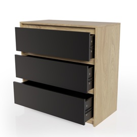 Comoda Cajonera 3 Cajones 80X80cm Color Oslo