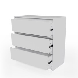 Comoda Cajonera 3 Cajones 80X80cm Color Blanco