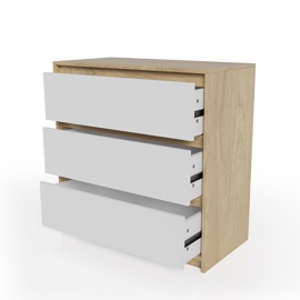 Comoda Cajonera 3 Cajones 80X80cm Color Nordico