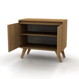 Gabinete Linea Wall Con 2 Puertas, Estantes Y Patas ...