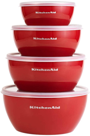 Classic Prep Bowls Con Tapas, Juego De 4, Empire Re...