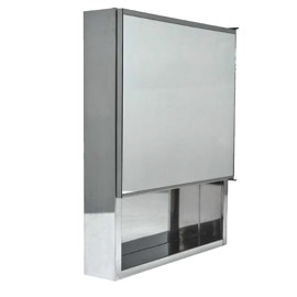 Botiquin Para Baño  Acero Inox 40X50x8 Hd2 C/ Espejo