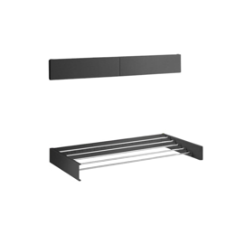 Tender Extensible Acero Para Pared Negro 80Cm 5 Vari...