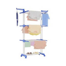 Tender Tendedero Ropa Plegable De Pie Vertical Con A...