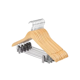 Pack 50 Perchas Madera Barnizada Lustrada Con Gancho...