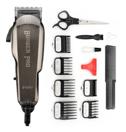 Corta Cabellos  Barber Pro 13 Piezas Gris Accesorios