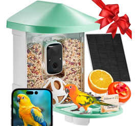 Comedero Inteligente Para Pájaros Con Cámara Solar