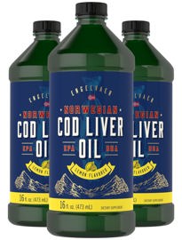 Aceite De Hígado De Bacalao  Liquid, 473 Ml, 3 Botel...