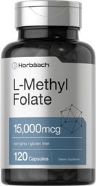 Suplemento Horbaach De LMetilfolato, 1500 Mcg, 120 C...