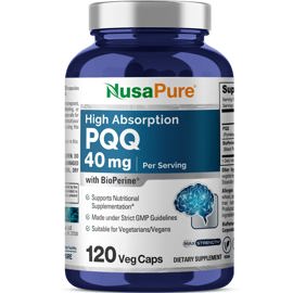 Suplemento  Pqq 40 Mg 120 Cápsulas Vegetarianas