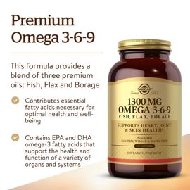 Suplemento Omega 369 1300 Mg 120 Cápsulas Blandas
