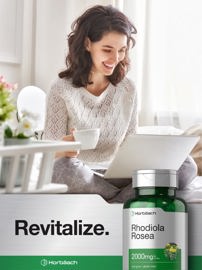 Suplemento Rhodiola Rosea, Cápsulas De 2000 Mg, 180...