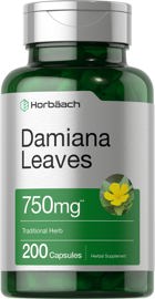 Suplemento Damiana Leaf 750 Mg | 200 Cápsulas