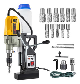 Taladro Magnético  1100W Portátil Con 12 Brocas Y Pr...