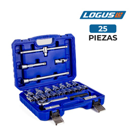 Set De Llave Tubo Criquet 1/2 25 Piezas Cromo Vanad...