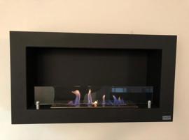 Chimenea Paris Caldén Negra Gas Natural 90 Cm Para C...