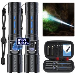 Linterna De Alta Luminosidad Recargable De 20.000 L...