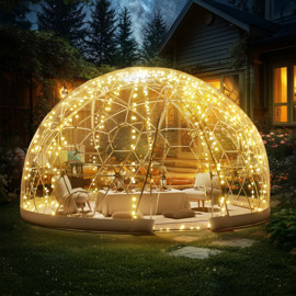 Carpa Geodésica Garden Dome Con Cubierta Transparen...