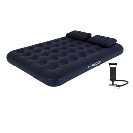 Colchón Inflable 2 Plazas + Inflador Color Azul  Pil...