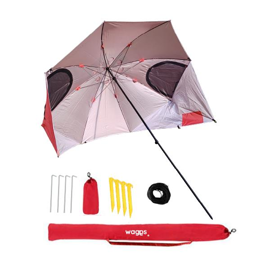 Sombrilla Carpa Reforzada Roja Playa Aluminizada 2....