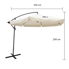 Sombrilla Parasol Articulado P/Jardin   Wr2708 Beige
