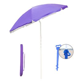 Sombrilla Violeta Con Quiebre  Aluminizada Funda 1.8...