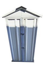 Armario Deposito Galpon De Jardin 1X057x2 Blanco ...