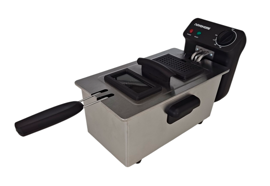Freidora Eléctrica De Aceite 3 Lts 2000W Acero Inox
