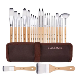 Kit De 24 Pinceles De Pintura Con Estuche