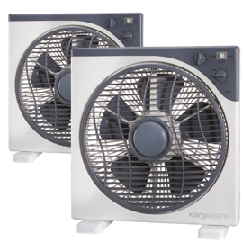 Combo De 2 Ventiladores De Piso Gris 5 Aspas 40W