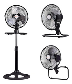 Ventilador home 10 3 En 1 65W 3 Velocidades KjhFh1306 25.4 Cm Negro Metalicas Metalicas