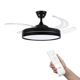 Ventilador De Techo Retráctil Línea Premium Negro