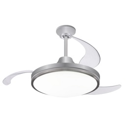 Ventilador De Techo PeVtr425 Silver Con 3 Palas 72W