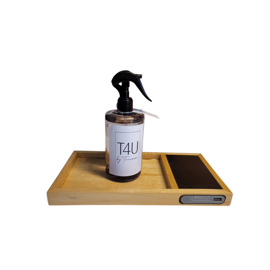 Cargador Celular Power Bank Bandeja Madera Home Spra...