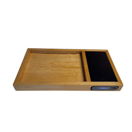 Cargador Power Bank Celular Bandeja Madera Artesanal...