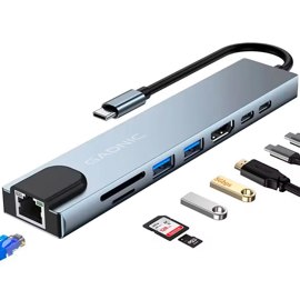 Adaptador Usb C Hub Para Mac Y Pc 8 En 1 Usb C Hdmi...