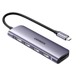 Hub Adaptador 6 En 1 4K Hdmi Usb C A Usb