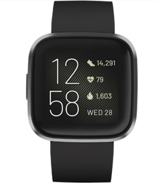 Reloj Inteligente  Versa 2 Con Amazon Alexa  Negro