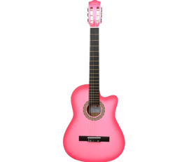Set De Guitarra Electroacústica Ac001l39 Pink