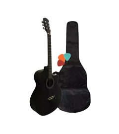 Guitarra Electroacústica Fk40Cejr Bk Con Funda