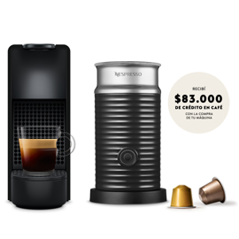 Cafetera  Essenza Mini Con Aerochino Negra A3kc30ArB...