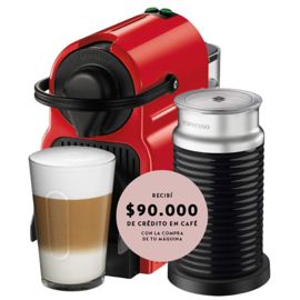 Cafetera  Inissia Roja + Aeroccino A3c40ArRene4Ei