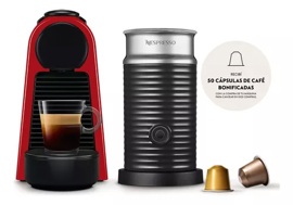 Cafetera Essenza Mini D + Espumador Aeroccino Red