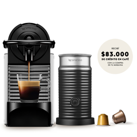 Cafetera Pixie Silver Curva + Aeroccino A3kd62ArSiN...