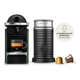 Cafetera  Pixie Verde Curva + Aeroccino A3kc62ArGrNe...